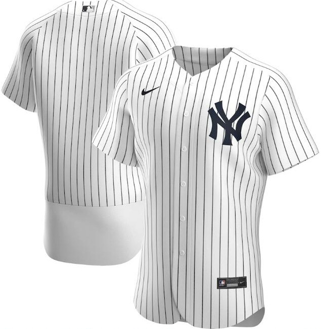 Men's New York Yankees White Flex Base Stitched Jersey